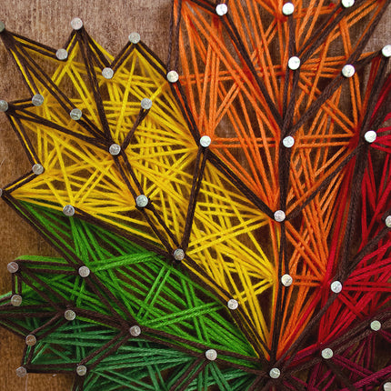 String Art Creative DIY Kit "Leaf" 7.5"x11.4" / 19.0x29.0 cm