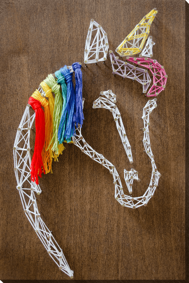 String Art Creative DIY Kit "Rainbow Unicorn" 7.5"x11.4" / 19.0x29.0 cm