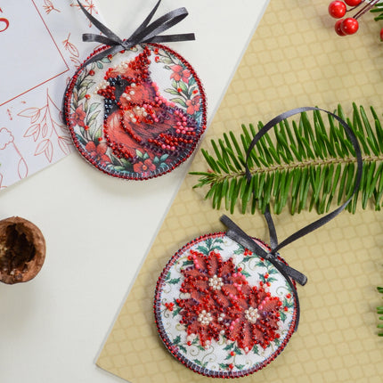 DIY Christmas tree toy kit "Decoration Red cardinal"