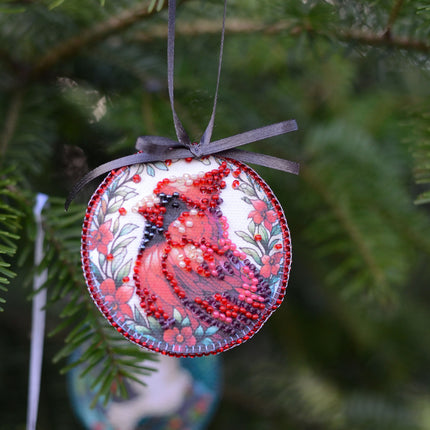 DIY Christmas tree toy kit "Decoration Red cardinal"