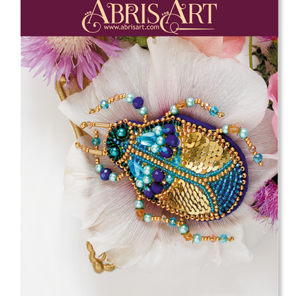Beadwork kit for creating brooch "Azurite"