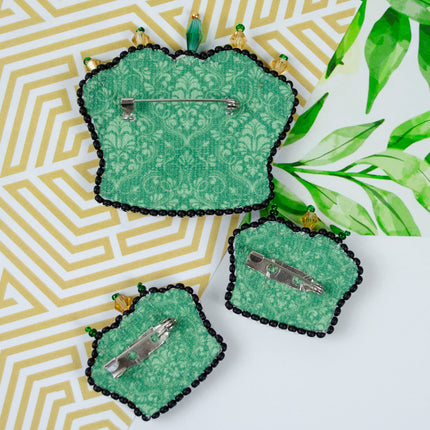 Beadwork kit for creating brooch "Symbol of the monarch"