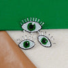 Beadwork kit for creating brooch "Emerald gaze"