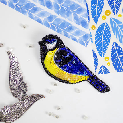 Beadwork kit for creating brooch "Quick tit"