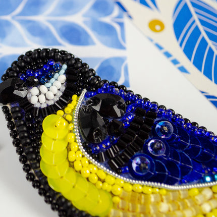 Beadwork kit for creating brooch "Quick tit"