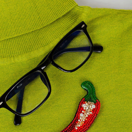 Beadwork kit for creating brooch "Hot pepper"