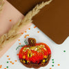 Beadwork kit for creating brooch "Golden pumpkin"