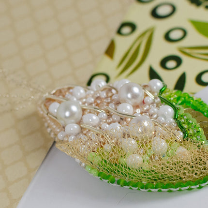 Beadwork kit for creating brooch "Corn"