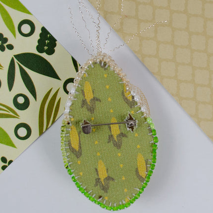 Beadwork kit for creating brooch "Corn"