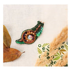 Beadwork kit for creating brooch 