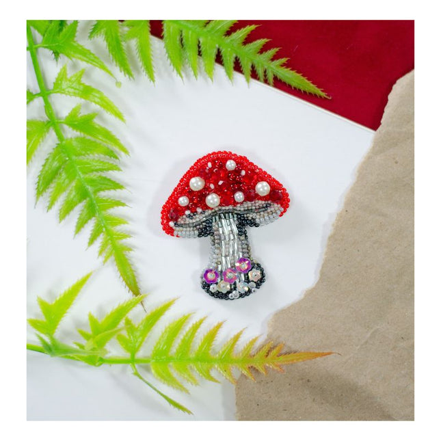 Beadwork kit for creating brooch "Forbidden Beauty"