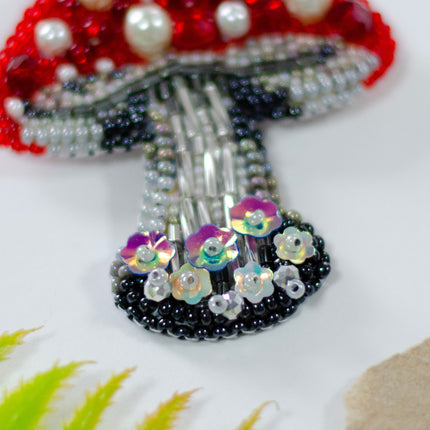 Beadwork kit for creating brooch "Forbidden Beauty"