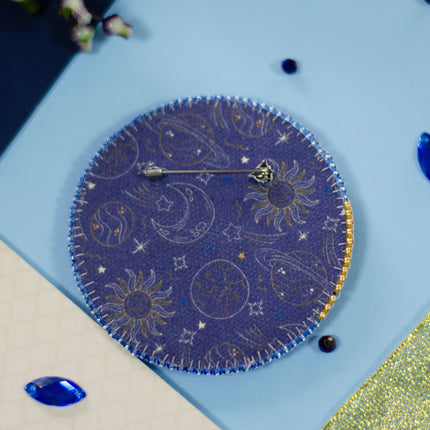 Beadwork kit for creating brooch "Celestial Duet"