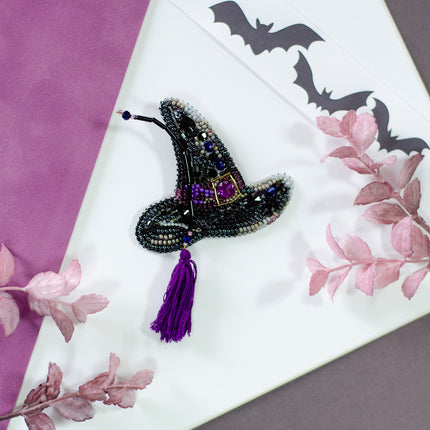 Beadwork kit for creating brooch "Witchcraft business"