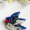 Beadwork kit for creating brooch " Song of the Swallow"