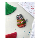 Beadwork kit for creating brooch 