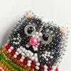 Beadwork kit for creating brooch "Cat In a Sweater"