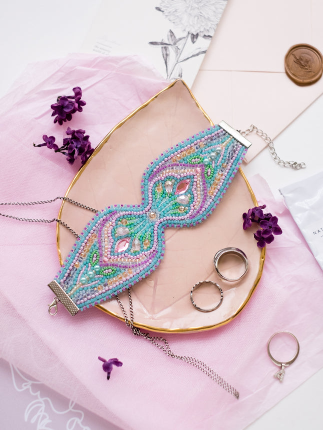 DIY Beaded Bracelet Kit "Morning tenderness"