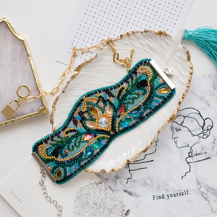 DIY Beaded Bracelet Kit "Viridian"
