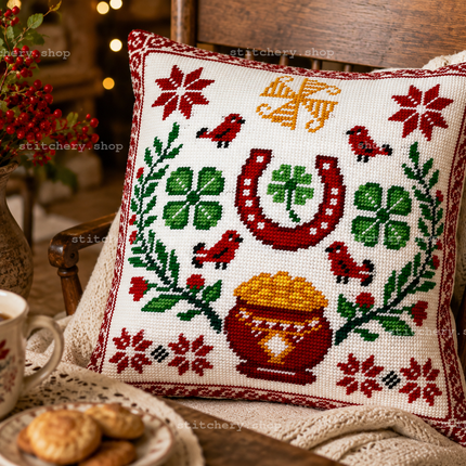 Needlepoint Pillow Kit "Talisman for Wealth and Good Luck"