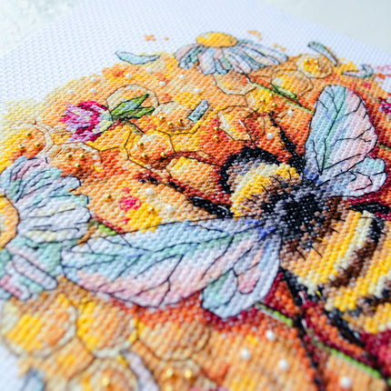 DIY Cross Stitch Kit "Motley grass" 7.9"x9.8"