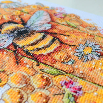 DIY Cross Stitch Kit "Motley grass" 7.9"x9.8"