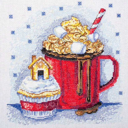 DIY Cross Stitch Kit "Christmas dream" 8.3x8.7 in
