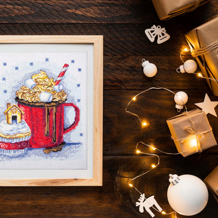 DIY Cross Stitch Kit "Christmas dream" 8.3x8.7 in