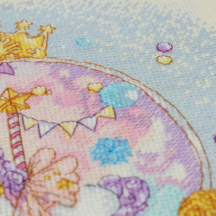DIY Cross Stitch Kit "Roundabout" 7.9x9.1 in