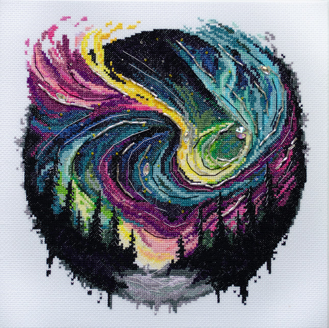 DIY Cross Stitch Kit "Cross-stitch kits Night glow" 10.6x10.6 in