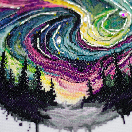 DIY Cross Stitch Kit "Cross-stitch kits Night glow" 10.6x10.6 in