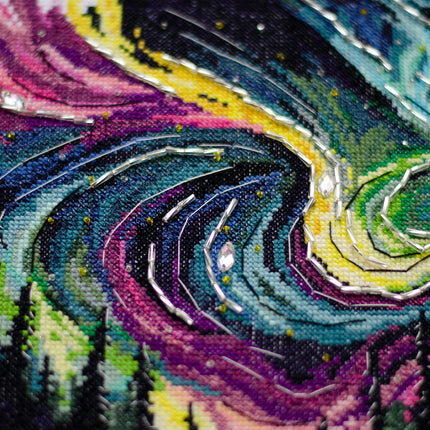 DIY Cross Stitch Kit "Cross-stitch kits Night glow" 10.6x10.6 in