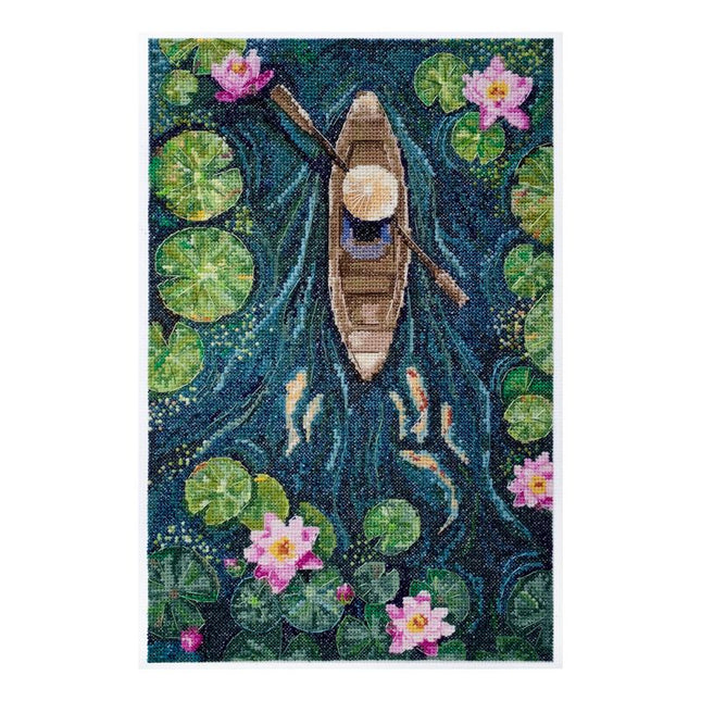 DIY Cross Stitch Kit "One in a canoe" 8.3x12.6 in
