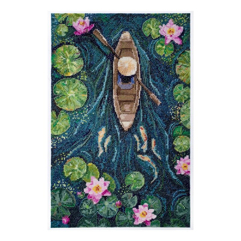 DIY Cross Stitch Kit "One in a canoe" 8.3x12.6 in