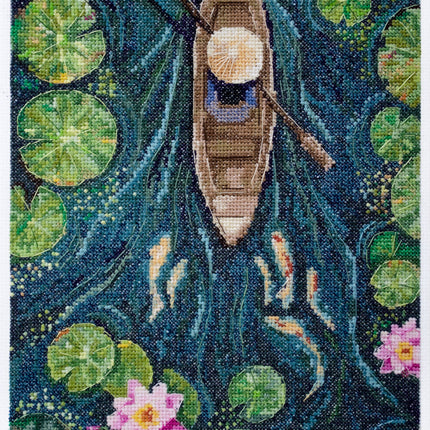 DIY Cross Stitch Kit "One in a canoe" 8.3x12.6 in