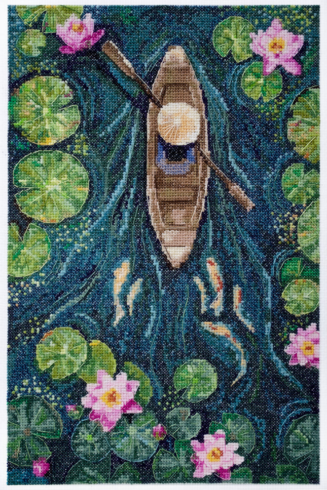 DIY Cross Stitch Kit "One in a canoe" 8.3x12.6 in