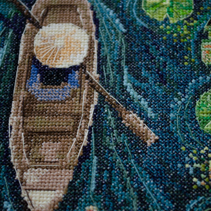 DIY Cross Stitch Kit "One in a canoe" 8.3x12.6 in