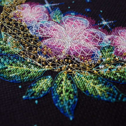 DIY Cross Stitch Kit "Moonlight geometry" 11.4x11.4 in