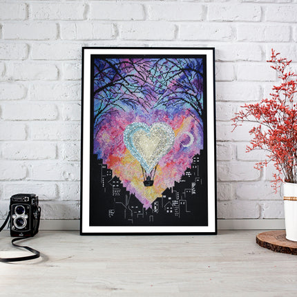 DIY Cross Stitch Kit "Love in heaven" 9.1x13.0 in