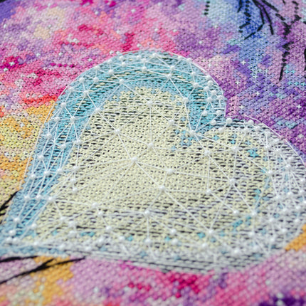 DIY Cross Stitch Kit "Love in heaven" 9.1x13.0 in