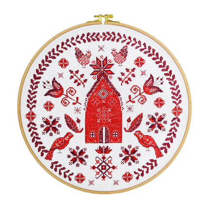 DIY Cross Stitch Kit "Cozy" 11.8x11.8 in