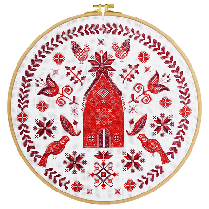 DIY Cross Stitch Kit "Cozy" 11.8x11.8 in