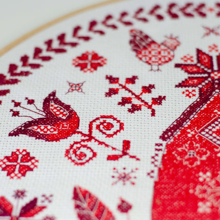 DIY Cross Stitch Kit "Cozy" 11.8x11.8 in