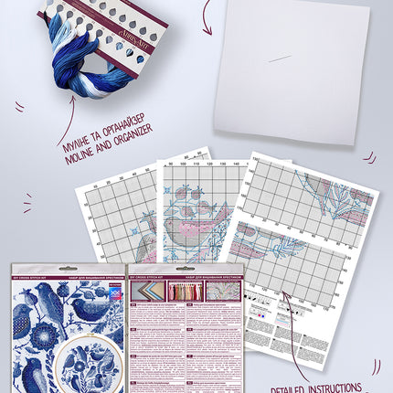 DIY Cross Stitch Kit "Wind melody" 11.0x10.2 in