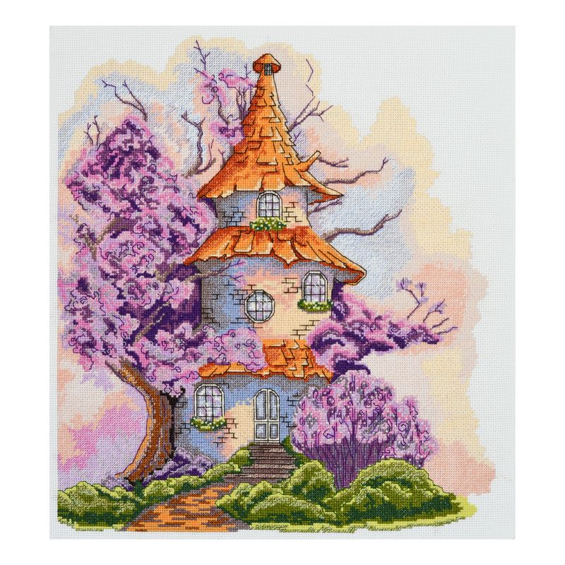 DIY Cross Stitch Kit "Magic house" 10.6x11.8 in