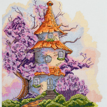 DIY Cross Stitch Kit "Magic house" 10.6x11.8 in