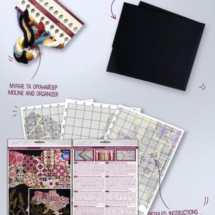 DIY Cross Stitch Kit "Indestructible" 15.7x10.6 in