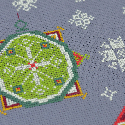 DIY Cross Stitch Kit "Holiday mood" 15.7x8.7 in