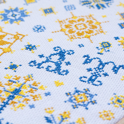 DIY Cross Stitch Kit "Family sampler" 11.8x11.8 in