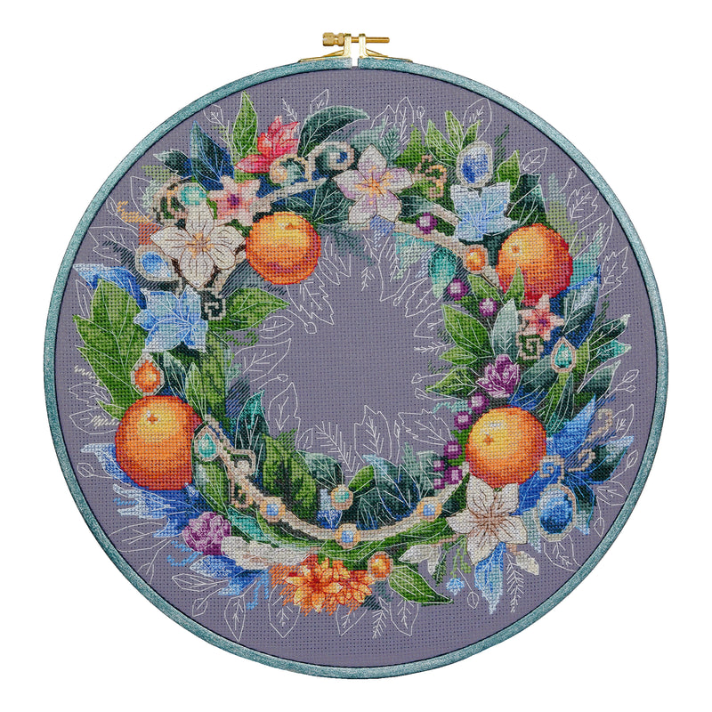 DIY Cross Stitch Kit "An exquisite holiday" 11.8x11.8 in